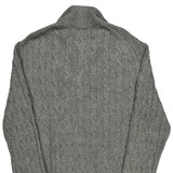 Polo By Ralph Lauren Cable Knit 1/4 Zip - Large Gray Cotton