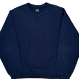 Fruit Of The Loom Sweatshirt - Medium Navy Cotton