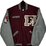 Falls Indians Burghardt College Varsity Jacket - Small Burgundy Wool Blend