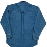 Chaps Ralph Lauren Denim Shirt - Large Blue Cotton