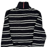 Tommy Hilfiger Striped 1/4 Zip - XS Grey Cotton