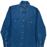 Wrangler Denim Shirt - Large Blue Denim