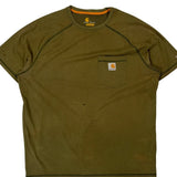 Carhartt T-Shirt - Large Green Cotton