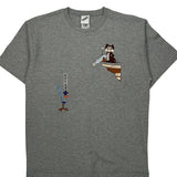 Warner Bros Cartoon T-Shirt - Medium Gray Cotton