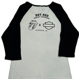 Milwaukee, Wisconsin County Stadium 1975 Harley Davidson Band Long Sleeve T-Shirt - XL Black & White Cotton