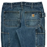 Carhartt Double Knee Carpenter Jeans - 33W 31L Blue Denim