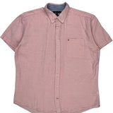 Tommy Hilfiger Short Sleeve Shirt - 2XL Pink Cotton