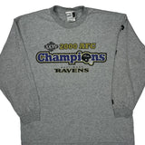 Baltimore Ravens Puma Nfl Long Sleeve T-Shirt - Large Grey Cotton