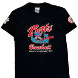 Baseball Hanes Single Stitch T-Shirt - Medium Black Cotton