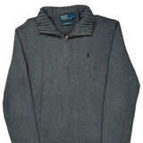 Polo By Ralph Lauren 1/4 Zip - Large Gray Cotton