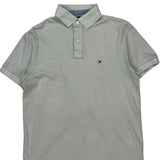 Tommy Hilfiger Polo Shirt - Small Grey Cotton