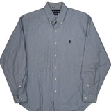 Marlowe Ralph Lauren Striped Shirt - Medium Blue Cotton