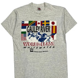 Single Stitch Fruit Of The Loom T-Shirt - XL Gray Cotton