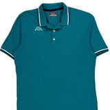 Kappa Polo Shirt - Large Green Cotton
