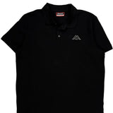 Kappa Polo Shirt - XL Black Cotton