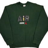 Air Jordan Nike Jumpman Graphic Sweatshirt - Large Green Cotton