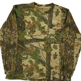 Mossy Oak Camo Long Sleeve T-Shirt - XL Green Cotton