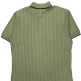 Chaps Ralph Lauren Striped Polo Shirt - Medium Green Cotton