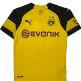 Borussia Dortmund Puma 2018-19 Home Football Shirt - Medium Yellow Polyester