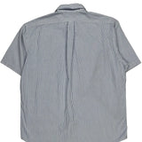 Ralph Lauren Striped Short Sleeve Shirt - Large Blue Cotton
