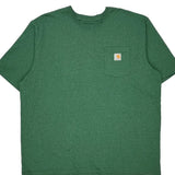 Carhartt T-Shirt - 2XL Green Cotton