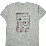 How Are You Feeling Today? Unbranded Single Stitch T-Shirt - Large Grey Cotton