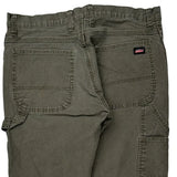 Dickies Carpenter Trousers - 36W 30L Grey Cotton