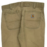 Carhartt Carpenter Trousers - 34W 30L Beige Cotton