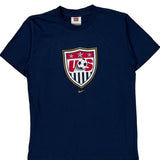 USA Soccer Nike Graphic T-Shirt - Large Blue Cotton