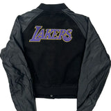 Age 10 Los Angeles Lakers Ultra Game Cropped Varsity Jacket - Large Black Polyester