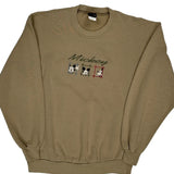 Disney Mickey Unlimited Cartoon Sweatshirt - Large Beige Cotton