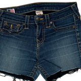 True Religion Denim Shorts - 29W US 4 Blue Cotton