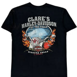 Harley Davidson Graphic T-Shirt - Large Black Cotton