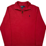 Polo By Ralph Lauren 1/4 Zip - Large Red Cotton