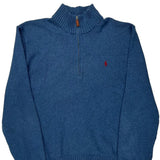 Polo By Ralph Lauren 1/4 Zip - 2XL Blue Cotton