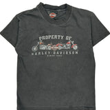 Age 6-8 Harley Davidson Graphic T-Shirt - Small Grey Cotton