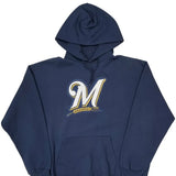 Milwaukee Brewers Mlb Graphic Hoodie - XL Navy Cotton
