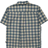 Patagonia Checked Short Sleeve Shirt - Medium Cream Cotton