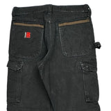 Wrangler Cargo Pants - 33W 33L Black Cotton