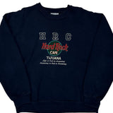 Hard Rock Cafe Graphic Sweatshirt - XL Navy Cotton