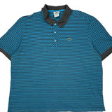 Lacoste Striped Polo Shirt - 3XL Blue Cotton