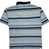 Avirex Striped Polo Shirt - Medium Blue Cotton