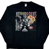 Baltimore Ravens Vs San Francisco 49Ers Alstyle Nfl Long Sleeve T-Shirt - 2XL Black Cotton