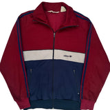 Adidas Striped Track Jacket - Medium Blue Polyester