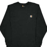 Carhartt Long Sleeve T-Shirt - Large Black Cotton