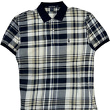 Nautica Checked Polo Shirt - Large Beige Cotton