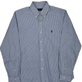 Ralph Lauren Striped Shirt - Large Blue Cotton