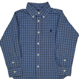 Age 4 Ralph Lauren Checked Shirt - XS Blue Cotton