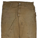 Dickies Carpenter Trousers - 38W 32L Brown Cotton