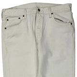 Levis 501 Jeans - 35W 30L White Cotton